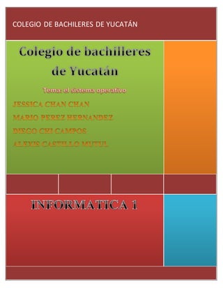 COLEGIO DE BACHILERES DE YUCATÁN 
 