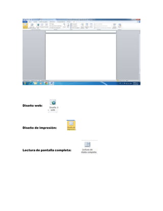 Diseño web: 
Diseño de impresión: 
Lectura de pantalla completa: 
 
