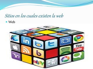 Sitios en los cuales existen la web
 Web
 