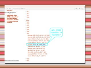 Año: 2003
Volumen: 74
Número:7
 