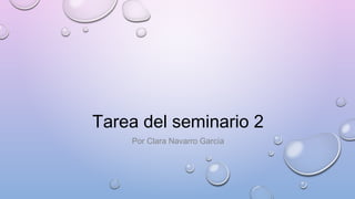 Tarea del seminario 2
Por Clara Navarro García
 