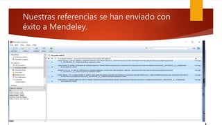 Nuestras referencias se han enviado con
éxito a Mendeley.
 