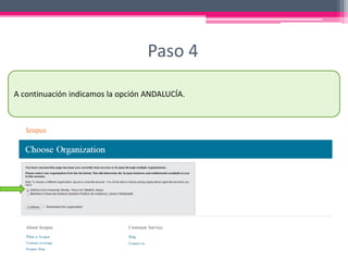 Paso 4
A continuación indicamos la opción ANDALUCÍA.
 