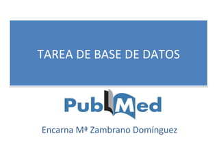 TAREA DE BASE DE DATOS Encarna Mª Zambrano Domínguez 