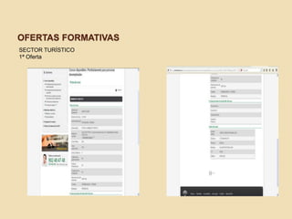 OFERTAS FORMATIVAS
SECTOR TURÍSTICO
1ª Oferta
 