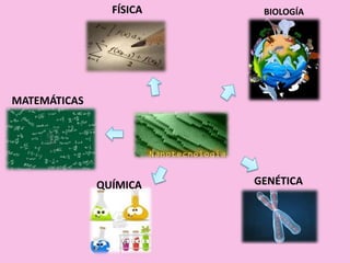 FÍSICA BIOLOGÍA
MATEMÁTICAS
GENÉTICAQUÍMICA
 