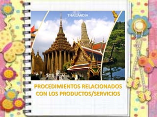 PROCEDIMIENTOS RELACIONADOS
CON LOS PRODUCTOS/SERVICIOS
 