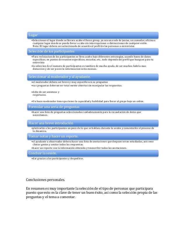 focus group tipo de preguntas tarea guia para un focus group focus group tipo de preguntas tarea guia para un focus group