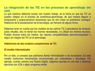 Integración de las TICs