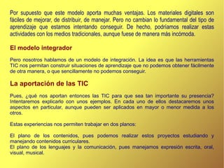 Integración de las TICs