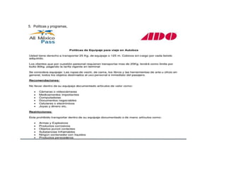 5. Políticas y programas,

 