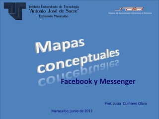 Sistema de Aprendizajes Interactivos A Distancia




     Facebook y Messenger

                           Prof. Justa Quintero Olara
Maracaibo; junio de 2012
 