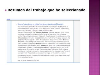  Resumen del trabajo que he seleccionado.
 
