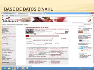 BASE DE DATOS CINAHL
 