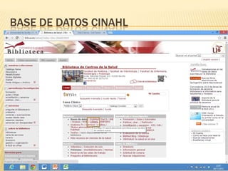 BASE DE DATOS CINAHL
 