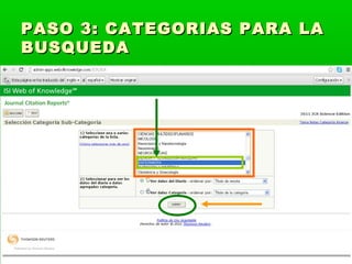 PASO 3: CATEGORIAS PARA LA
BUSQUEDA
 