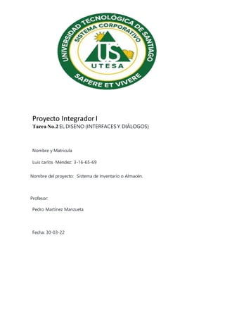 Tarea No.2 Proyecto Integrador I .docx