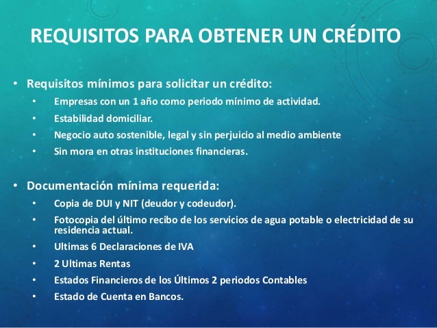 creditos fojal requisitos