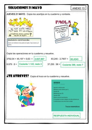 Tareas 4 primaria semana del 25 al 29 de mayo | PDF