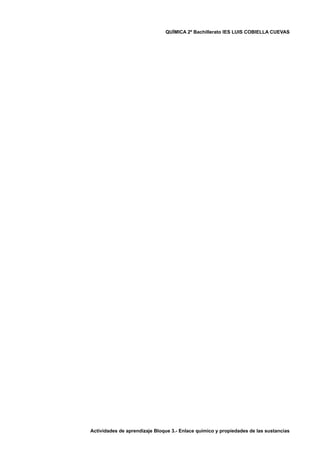 QUÍMICA 2º Bachillerato IES LUIS COBIELLA CUEVAS

Actividades de aprendizaje Bloque 3.- Enlace químico y propiedades de las sustancias

 