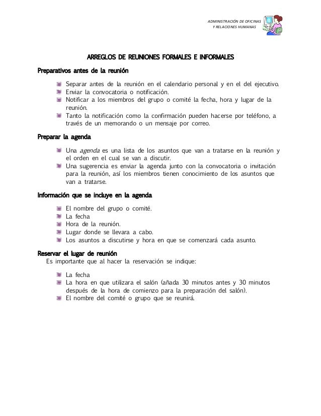 formato de agenda para reuniones