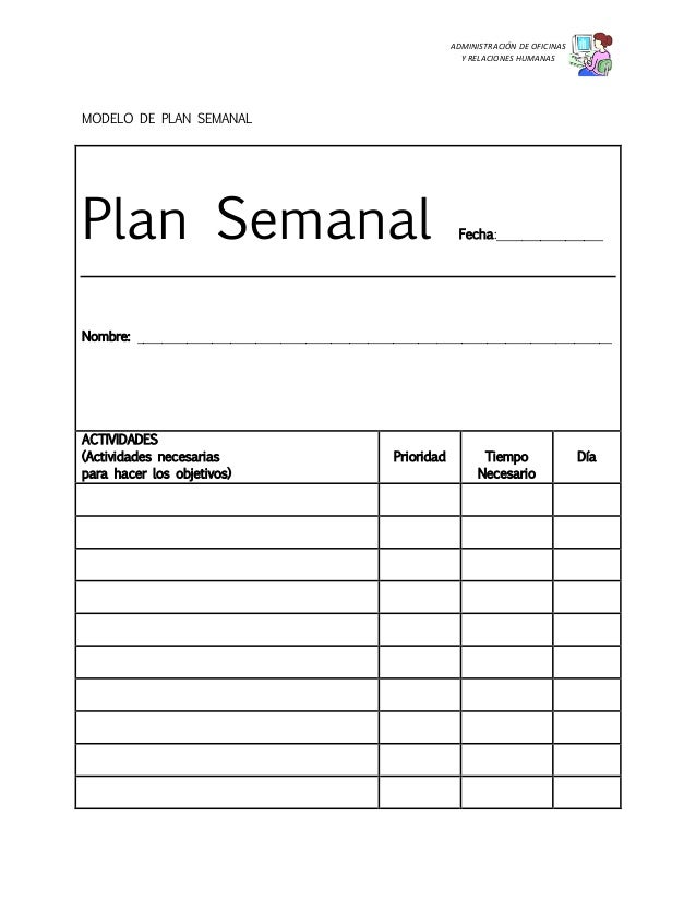tareas semanales