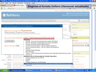 Elegimos el formato Uniform (Vancouver actualizado)

 