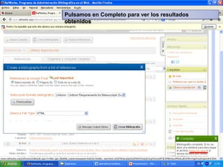 Pulsamos en Completo para ver los resultados
obtenidos

 