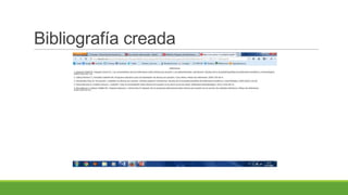 Bibliografía creada
 