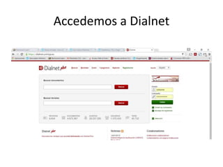Accedemos a Dialnet