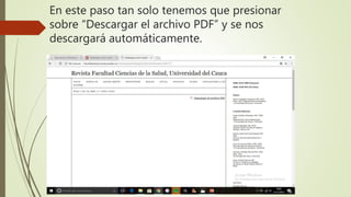 En este paso tan solo tenemos que presionar
sobre “Descargar el archivo PDF” y se nos
descargará automáticamente.
 