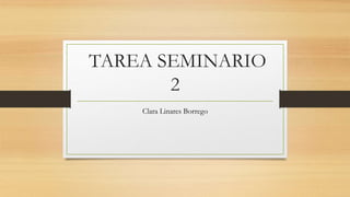 TAREA SEMINARIO
2
Clara Linares Borrego
 