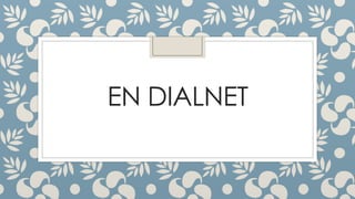 EN DIALNET
 