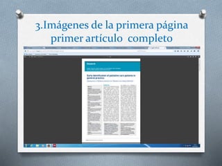 3.Imágenes de la primera página
primer artículo completo
 