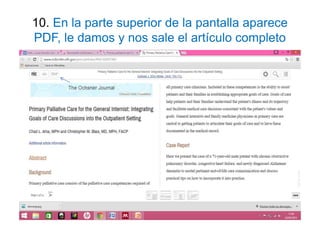 10. En la parte superior de la pantalla aparece
PDF, le damos y nos sale el artículo completo
 