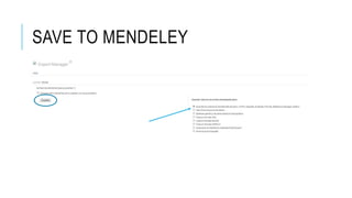 SAVE TO MENDELEY
 