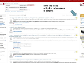 Meto los cinco
artículos primeros en
la carpeta
 