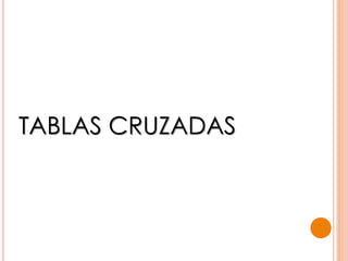 TABLAS CRUZADAS
 