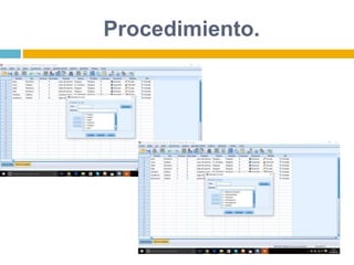 Procedimiento.
 