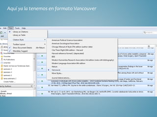 Aquí ya la tenemos en formato Vancouver
 