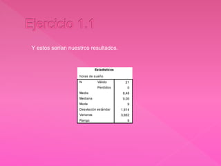 Y estos serían nuestros resultados.
 
