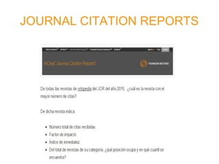 JOURNAL CITATION REPORTS
 