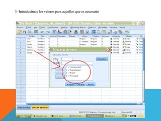 3- Introducimos los valores para aquellos que es necesario
 