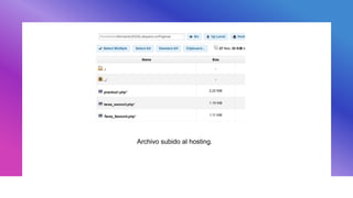 Archivo subido al hosting.
 