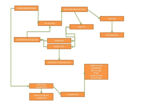 Mapas conceptuales procesos de producción