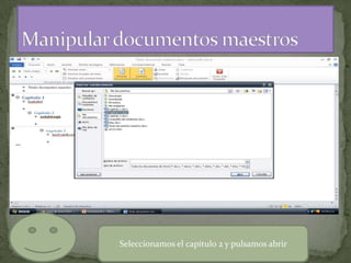 Seleccionamos el capítulo 2 y pulsamos abrir

 