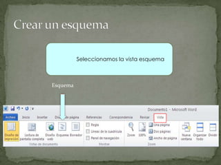Seleccionamos la vista esquema

Esquema

 