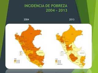 INCIDENCIA DE POBREZA
2004 - 2013
2004 2013
 