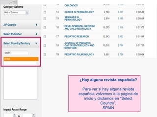 ¿Hay alguna revista española?
Para ver si hay alguna revista
española volvemos a la pagina de
inicio y cliclamos en “Select
Country”.
SPAIN
 