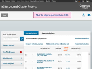 Abrir la página principal de JCR.
 
